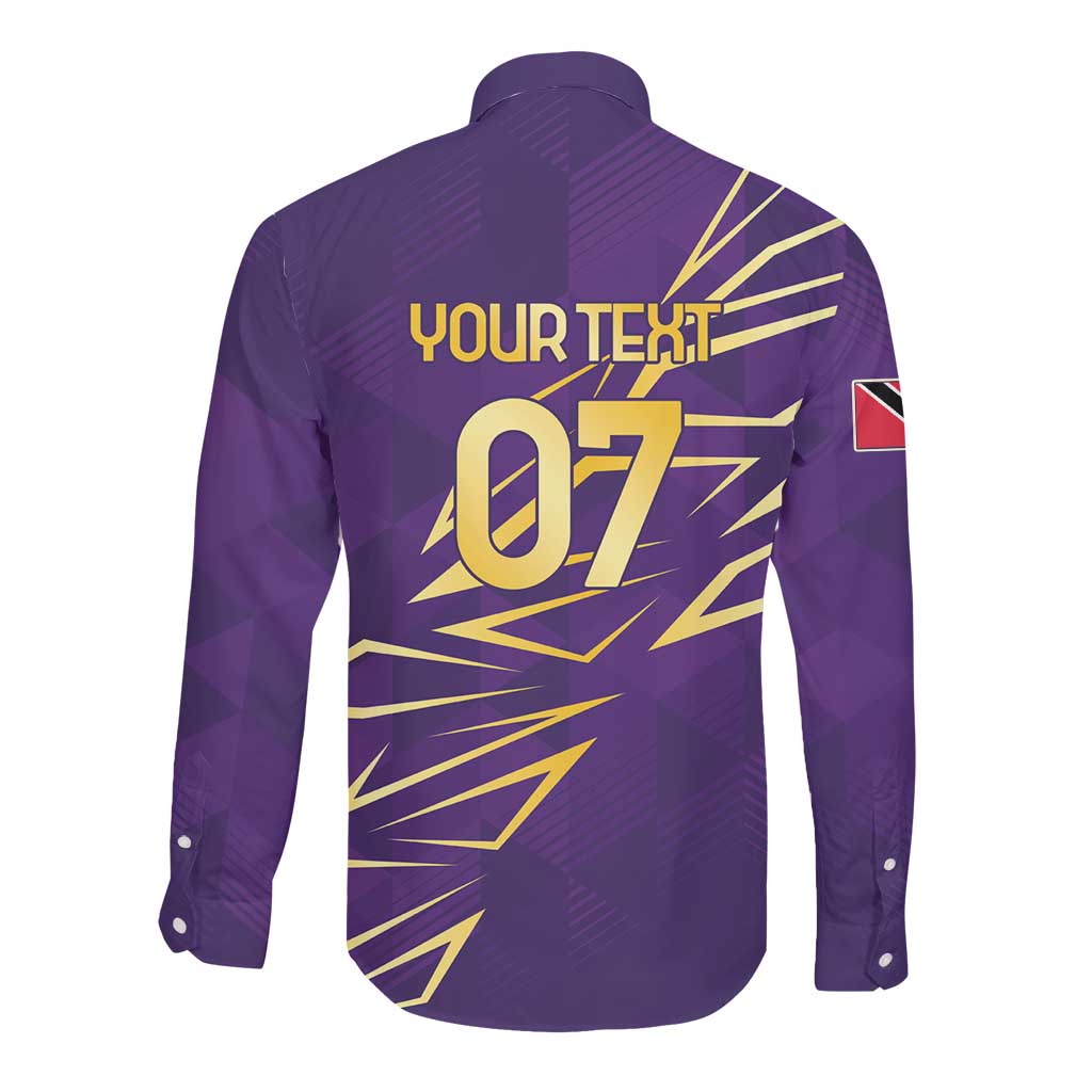 Afro-Trinbago Cricket Custom Long Sleeve Button Shirt TKR Quadruple Champion - African Pride