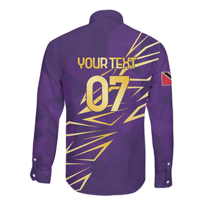 Afro-Trinbago Cricket Custom Long Sleeve Button Shirt TKR Quadruple Champion - African Pride