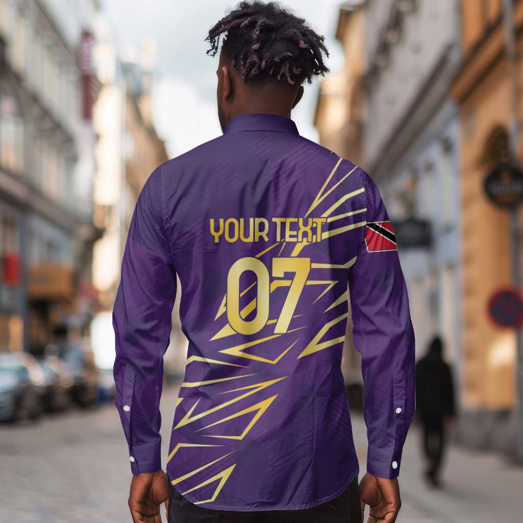 Afro-Trinbago Cricket Custom Long Sleeve Button Shirt TKR Quadruple Champion - African Pride