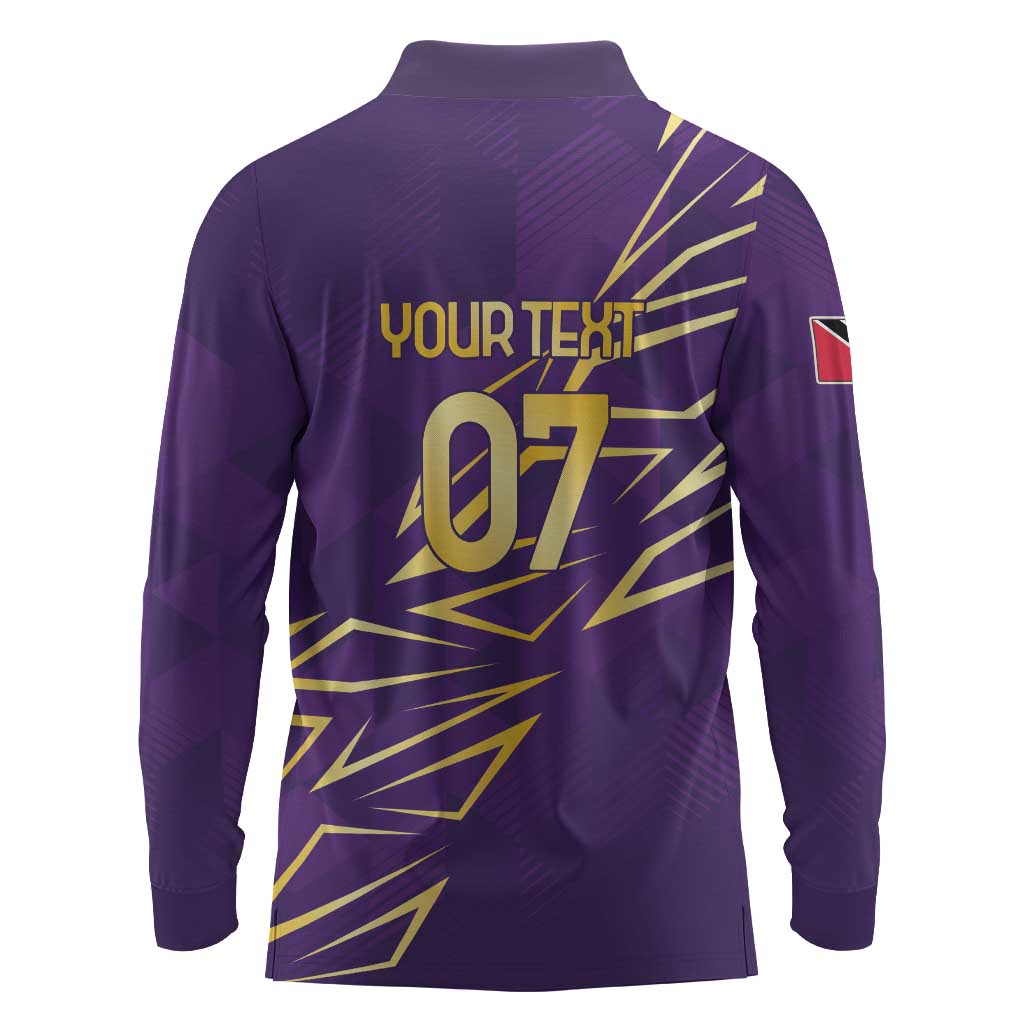 Afro-Trinbago Cricket Custom Long Sleeve Polo Shirt TKR Quadruple Champion - African Pride