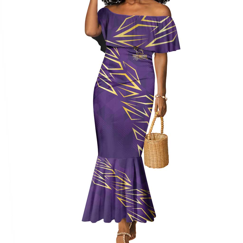 Afro-Trinbago Cricket Custom Mermaid Dress TKR Quadruple Champion - African Pride