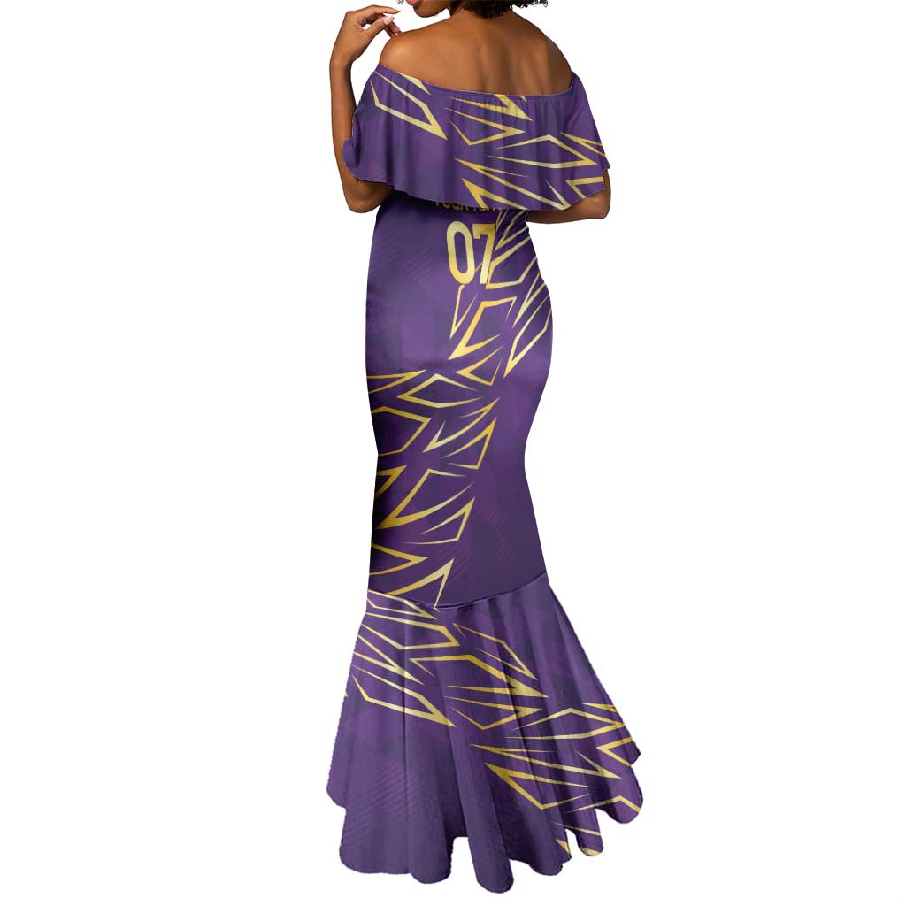 Afro-Trinbago Cricket Custom Mermaid Dress TKR Quadruple Champion - African Pride