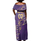 Afro-Trinbago Cricket Custom Off Shoulder Maxi Dress TKR Quadruple Champion - African Pride