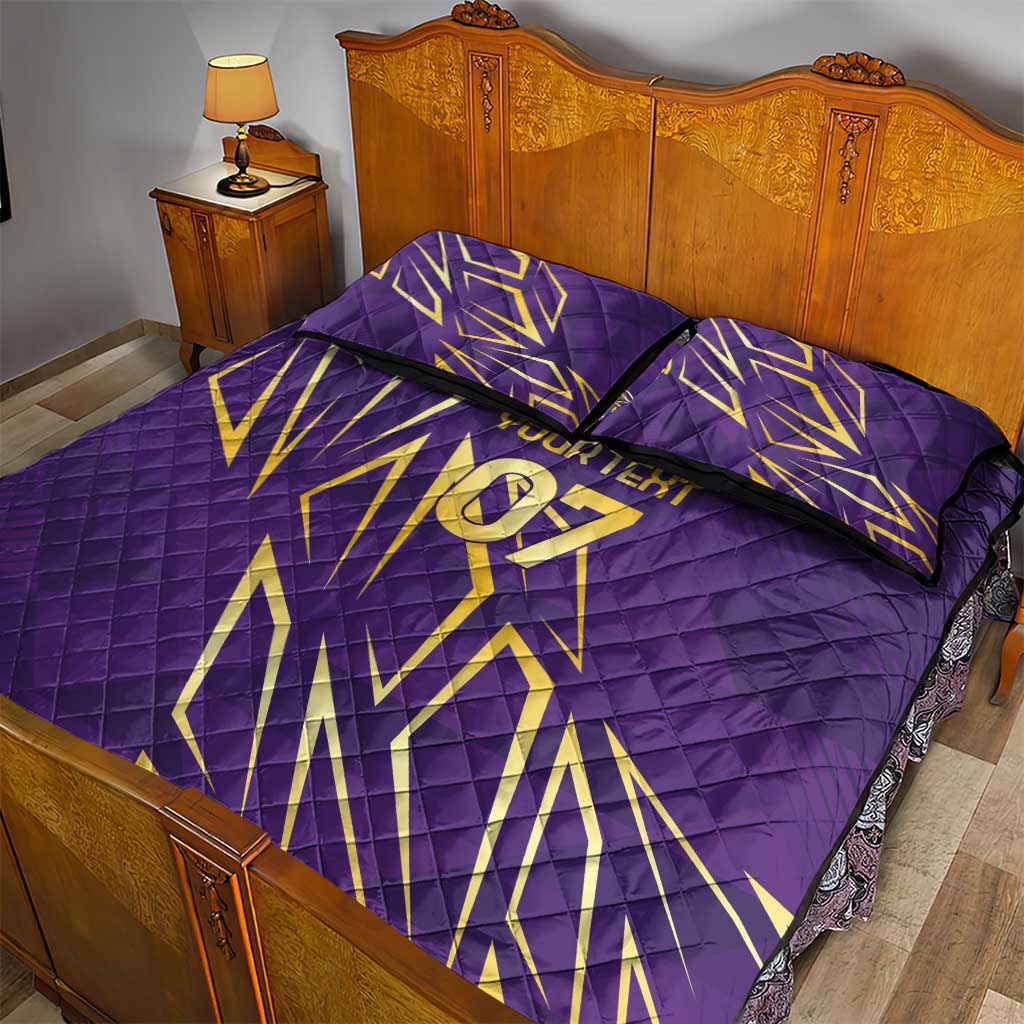 Afro-Trinbago Cricket Custom Quilt Bed Set TKR Quadruple Champion - African Pride