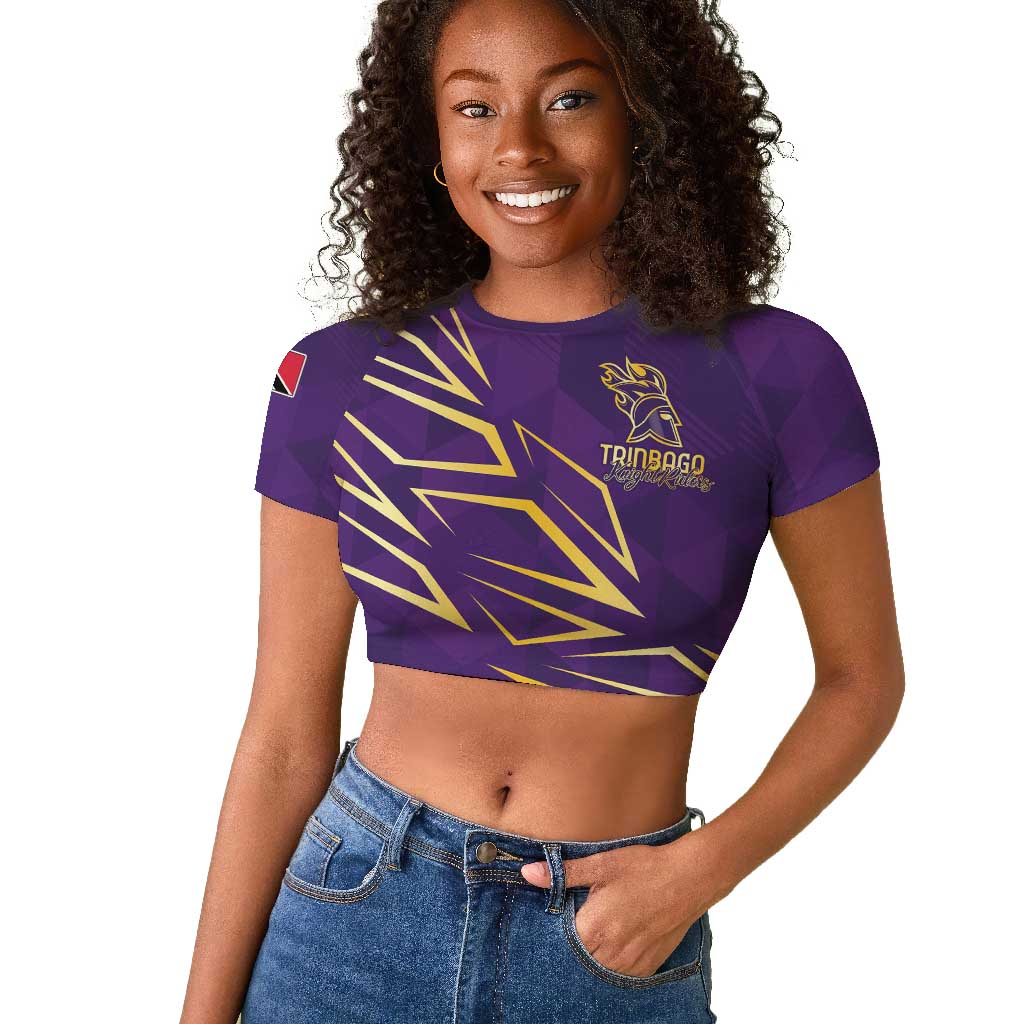 Afro-Trinbago Cricket Custom Raglan Cropped T shirt TKR Quadruple Champion - African Pride