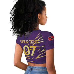 Afro-Trinbago Cricket Custom Raglan Cropped T shirt TKR Quadruple Champion - African Pride