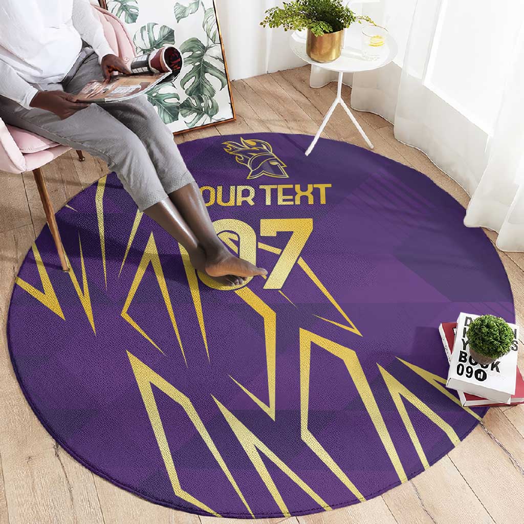 Afro-Trinbago Cricket Custom Round Carpet TKR Quadruple Champion - African Pride