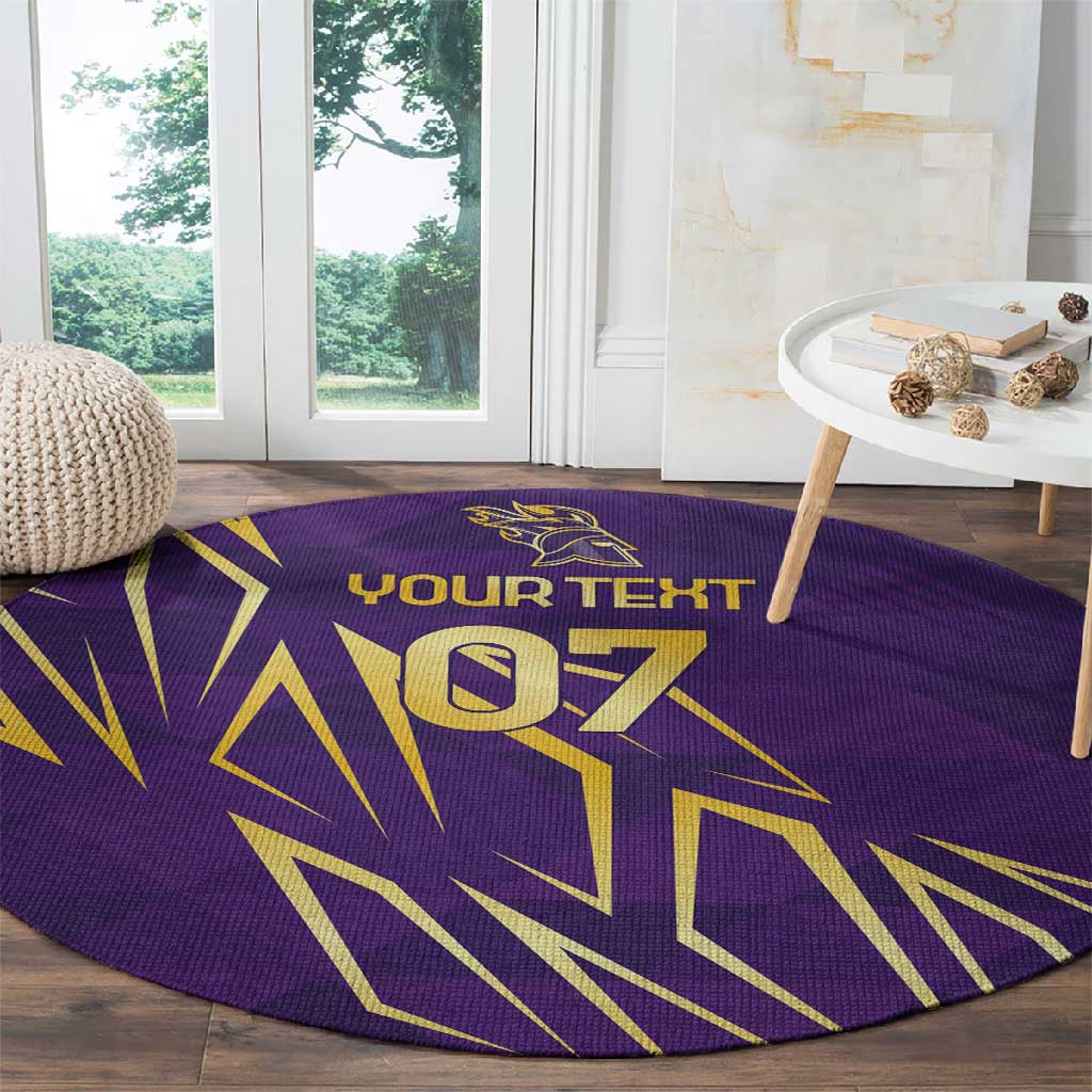 Afro-Trinbago Cricket Custom Round Carpet TKR Quadruple Champion - African Pride