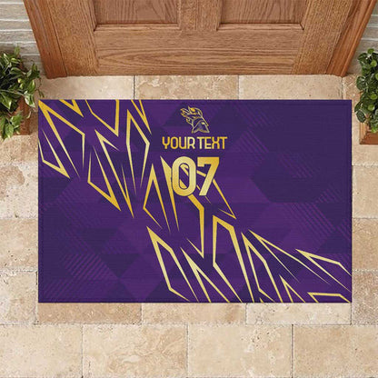 Afro-Trinbago Cricket Custom Rubber Doormat TKR Quadruple Champion - African Pride