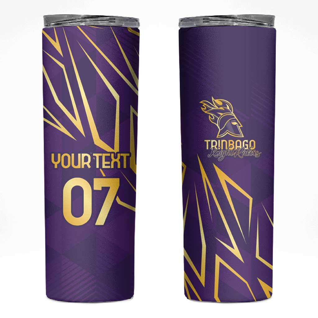 Afro-Trinbago Cricket Custom Skinny Tumbler TKR Quadruple Champion - African Pride