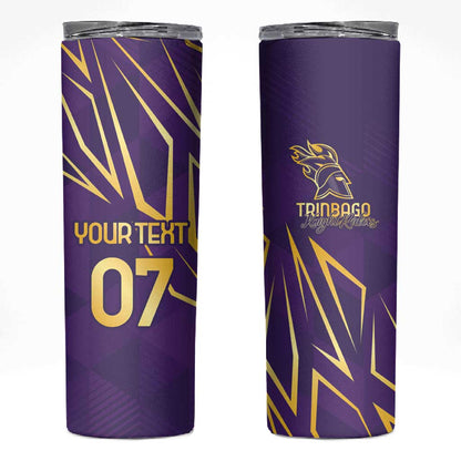 Afro-Trinbago Cricket Custom Skinny Tumbler TKR Quadruple Champion - African Pride