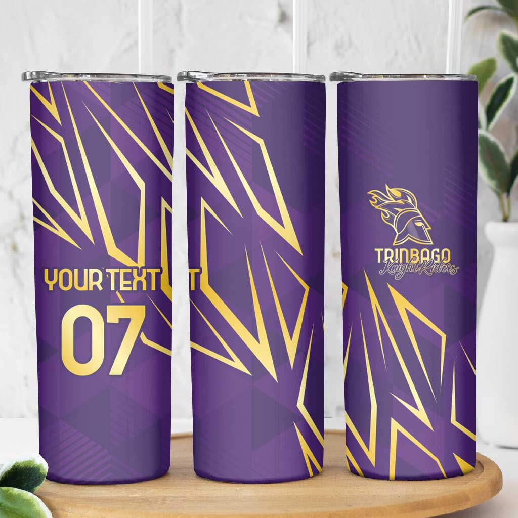 Afro-Trinbago Cricket Custom Skinny Tumbler TKR Quadruple Champion - African Pride