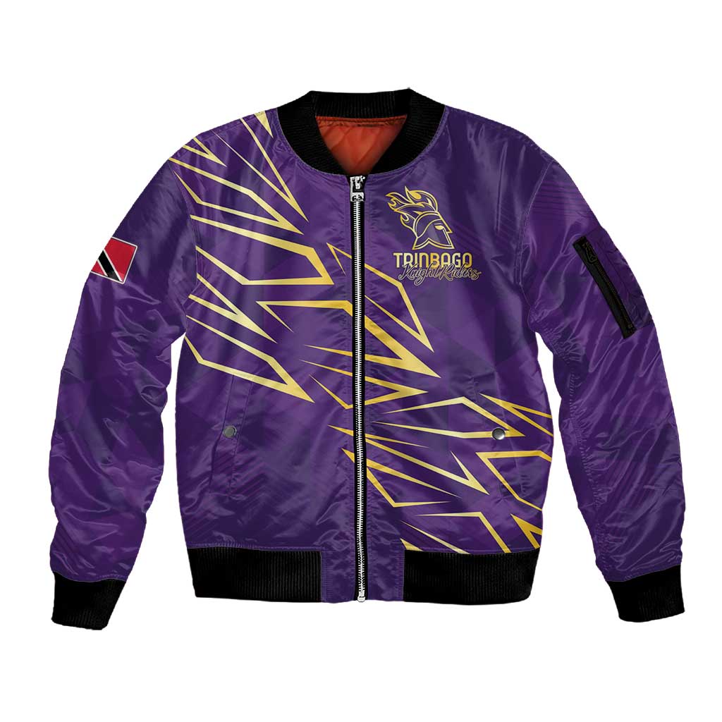 Afro-Trinbago Cricket Custom Sleeve Zip Bomber Jacket TKR Quadruple Champion - African Pride