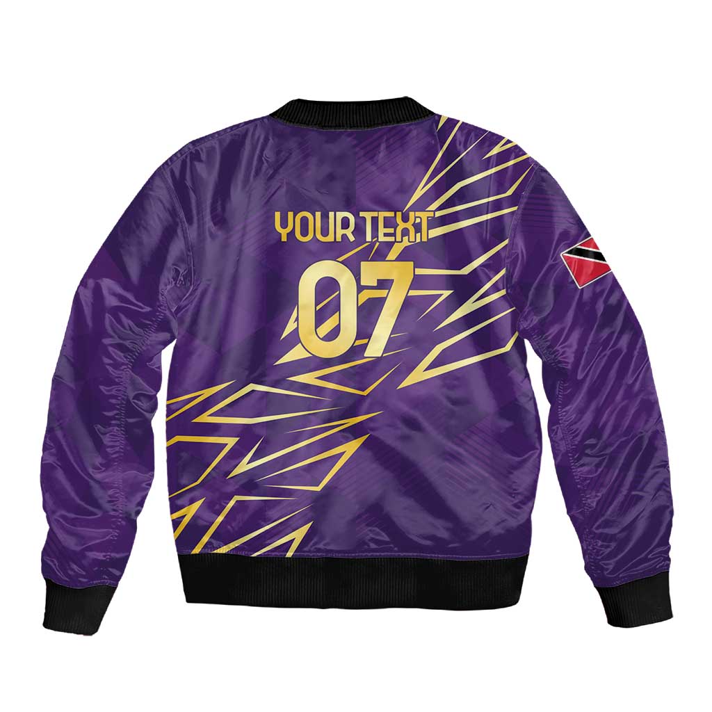 Afro-Trinbago Cricket Custom Sleeve Zip Bomber Jacket TKR Quadruple Champion - African Pride