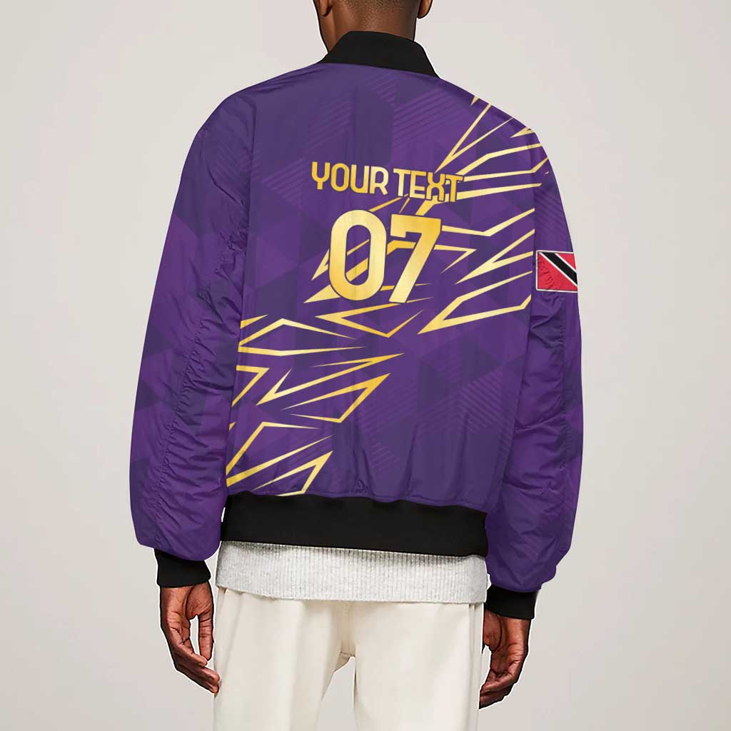 Afro-Trinbago Cricket Custom Sleeve Zip Bomber Jacket TKR Quadruple Champion - African Pride