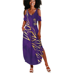 Afro-Trinbago Cricket Custom Summer Maxi Dress TKR Quadruple Champion - African Pride