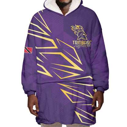 Afro-Trinbago Cricket Custom Wearable Blanket Hoodie TKR Quadruple Champion - African Pride
