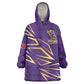 Afro-Trinbago Cricket Custom Wearable Blanket Hoodie TKR Quadruple Champion - African Pride
