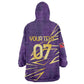 Afro-Trinbago Cricket Custom Wearable Blanket Hoodie TKR Quadruple Champion - African Pride