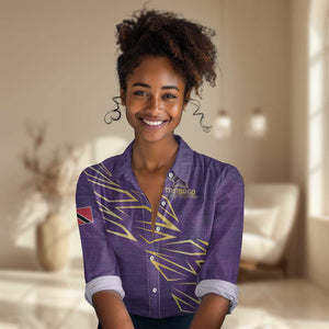 Afro-Trinbago Cricket Custom Women Casual Shirt TKR Quadruple Champion - African Pride