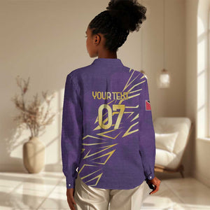 Afro-Trinbago Cricket Custom Women Casual Shirt TKR Quadruple Champion - African Pride