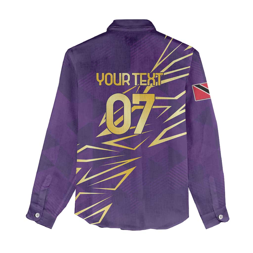 Afro-Trinbago Cricket Custom Women Casual Shirt TKR Quadruple Champion - African Pride