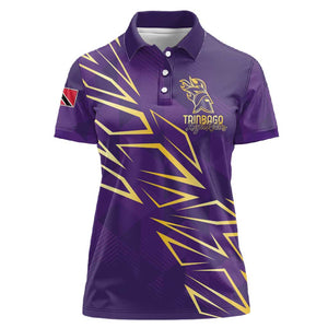 Afro-Trinbago Cricket Custom Women Polo Shirt TKR Quadruple Champion - African Pride