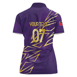 Afro-Trinbago Cricket Custom Women Polo Shirt TKR Quadruple Champion - African Pride