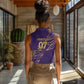 Afro-Trinbago Cricket Custom Women Sleeveless Polo Shirt TKR Quadruple Champion - African Pride