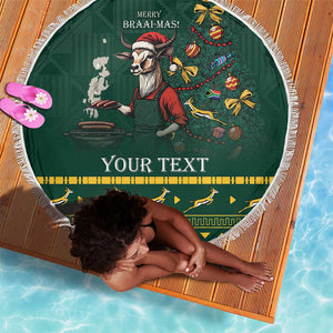 Personalised South Africa Beach Blanket Springbok Christmas Braai