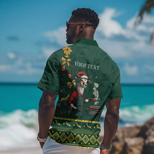 Personalised South Africa Hawaiian Shirt Springbok Christmas Braai