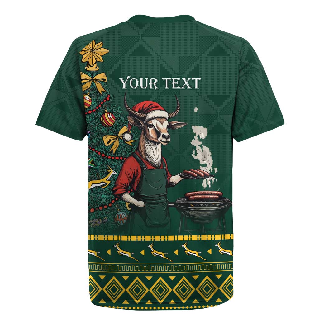 Personalised South Africa Rugby Jersey Springbok Christmas Braai