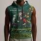 Personalised South Africa Sleeveless Hoodie Springbok Christmas Braai - African Pride