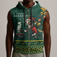 Personalised South Africa Sleeveless Zip Hoodie Springbok Christmas Braai - African Pride