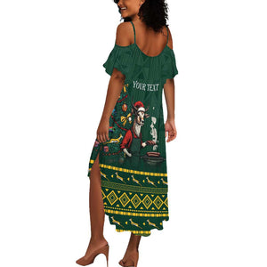 Personalised South Africa Summer Maxi Dress Springbok Christmas Braai