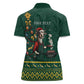 Personalised South Africa Women Polo Shirt Springbok Christmas Braai