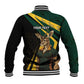 South Africa Bokke Personalised Baseball Jacket Mascot Dynamic LT7