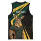 South Africa Bokke Personalised Basketball Jersey Mascot Dynamic - African Pride