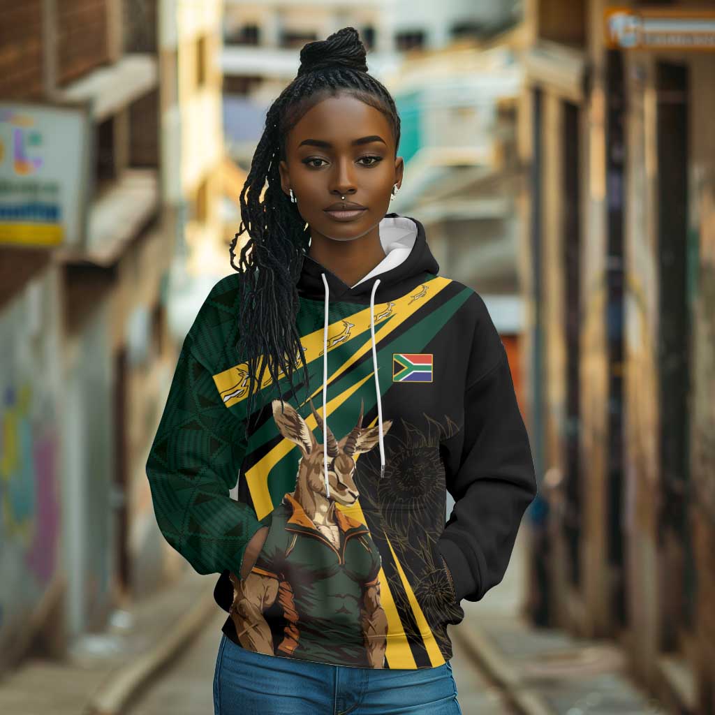 South Africa Bokke Personalised Hoodie Mascot Dynamic
