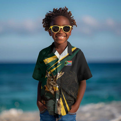 South Africa Bokke Personalised Kid Hawaiian Shirt Mascot Dynamic