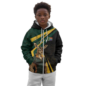 South Africa Bokke Personalised Kid Hoodie Mascot Dynamic