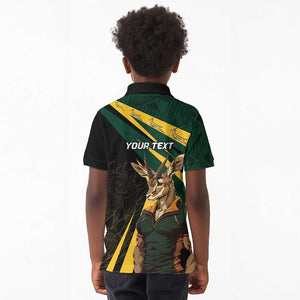 South Africa Bokke Personalised Kid Polo Shirt Mascot Dynamic