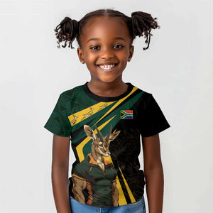 South Africa Bokke Personalised Kid T shirt Mascot Dynamic