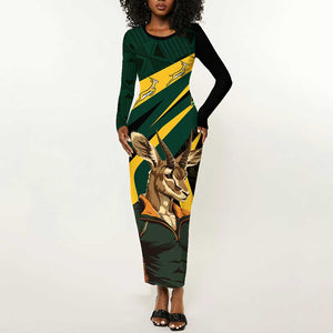 South Africa Bokke Personalised Long Sleeve Bodycon Dress Mascot Dynamic LT7