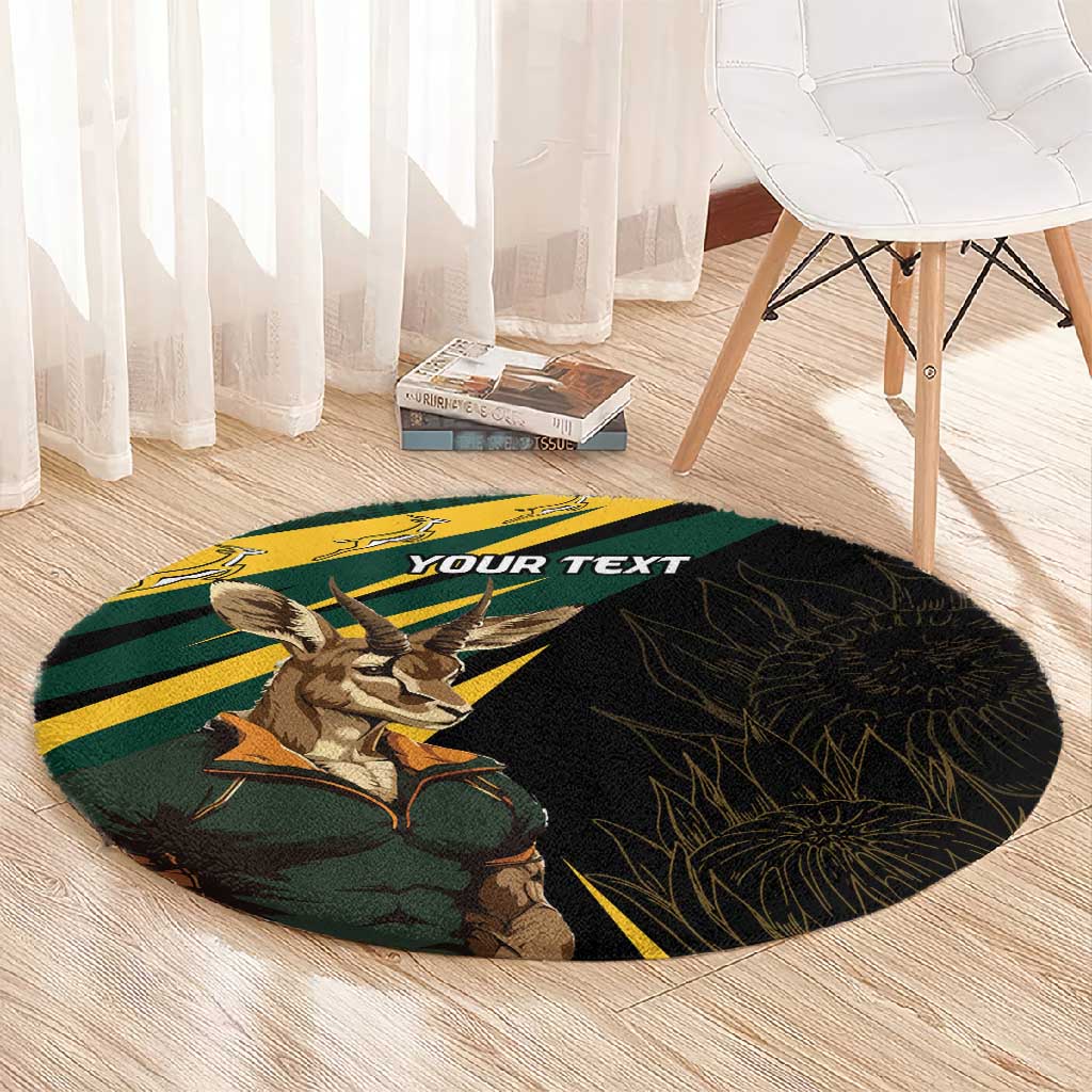 South Africa Bokke Personalised Round Carpet Mascot Dynamic