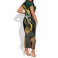 South Africa Bokke Personalised Short Sleeve Bodycon Dress Mascot Dynamic LT7