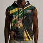 South Africa Bokke Personalised Sleeveless Hoodie Mascot Dynamic - African Pride