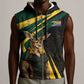 South Africa Bokke Personalised Sleeveless Zip Hoodie Mascot Dynamic - African Pride