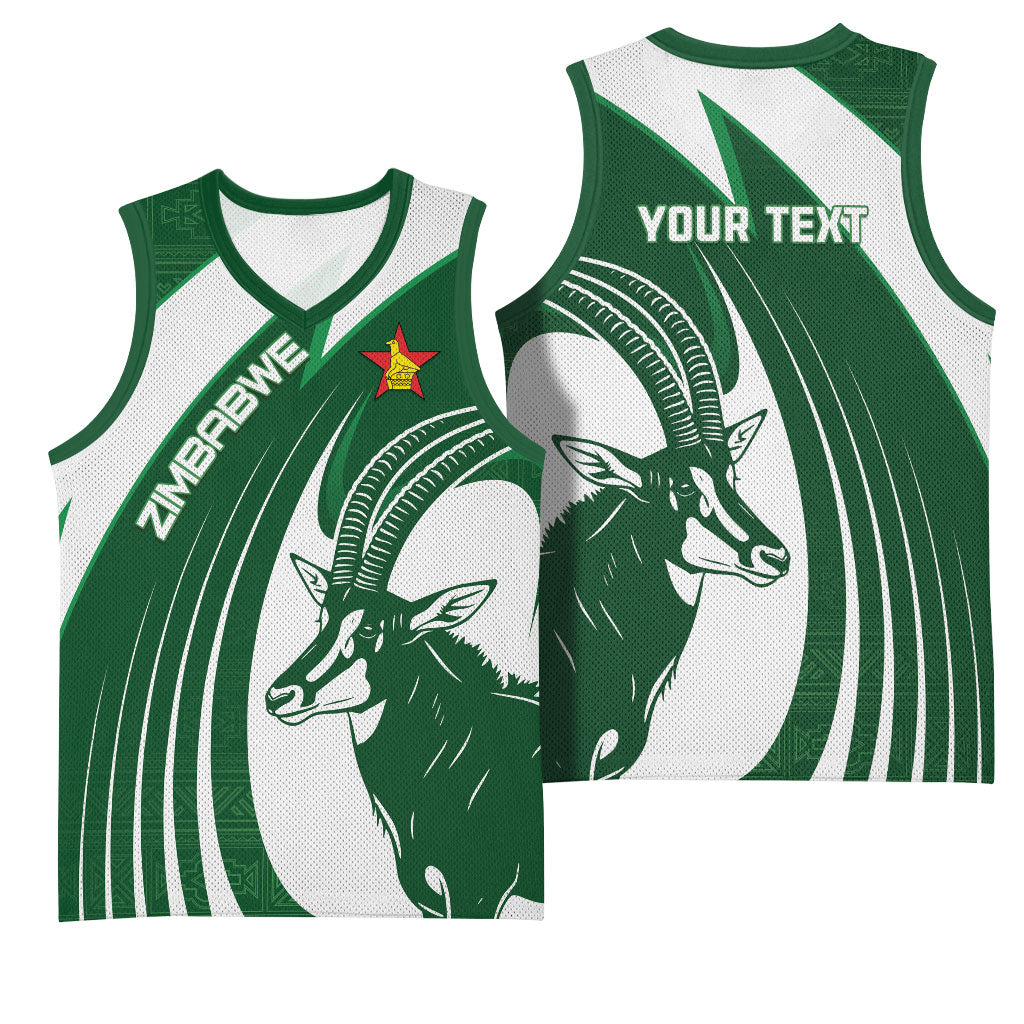 Zimbabwe Sables Afro Batik Personalized Basketball Jersey
