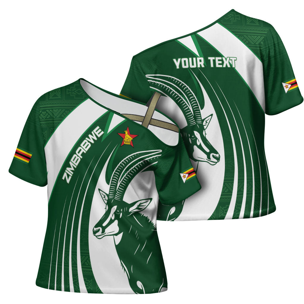 Zimbabwe Sables Afro Batik Personalized Cross Shoulder Shirt